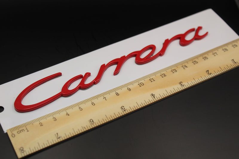 Red Carrera Badge For Porsche