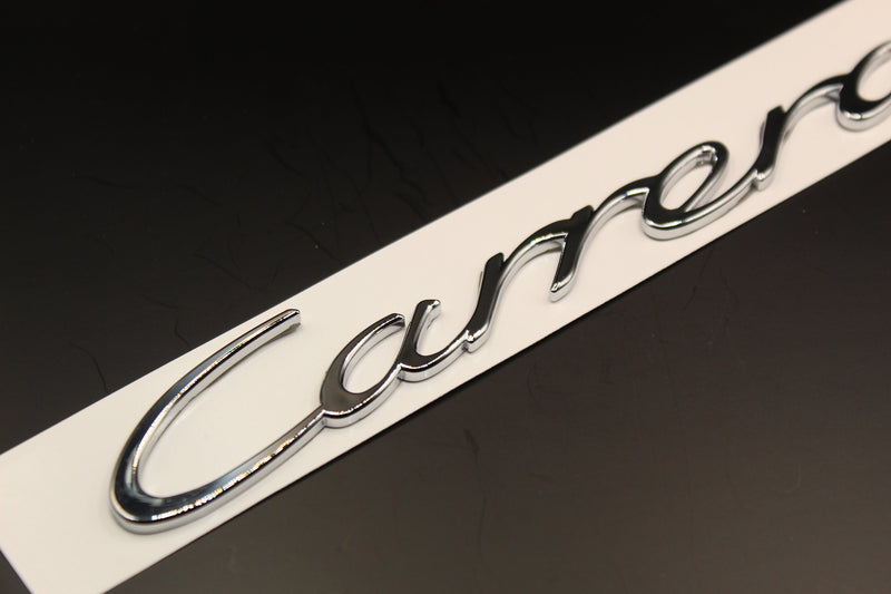 Chrome Silver Carrera Badge For Porsche