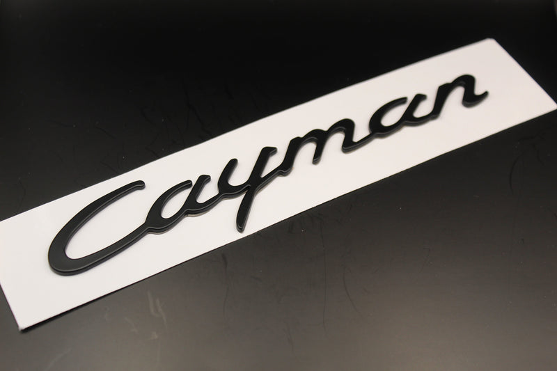 Matte Black Cayman Badge For Porsche