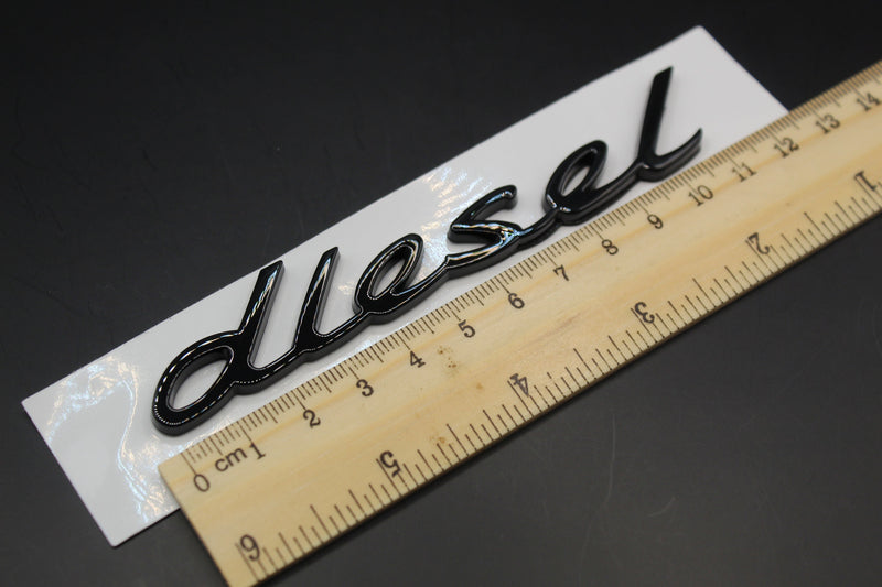 Gloss Black diesel Badge For Porsche