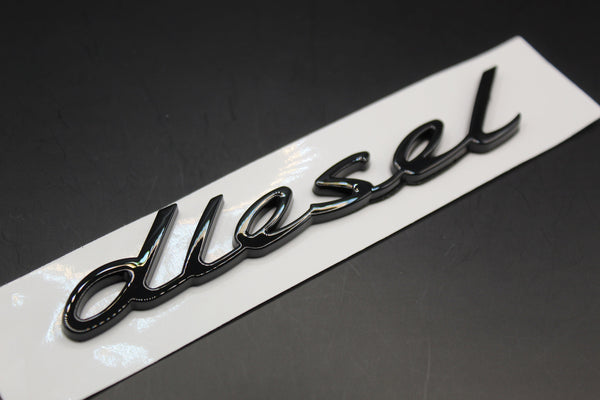 Gloss Black diesel Badge For Porsche