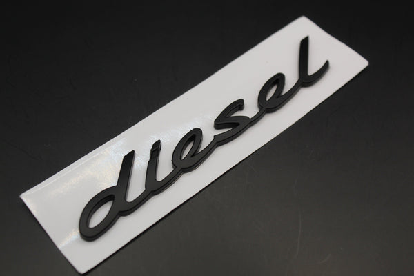 Matte Black diesel Badge For Porsche