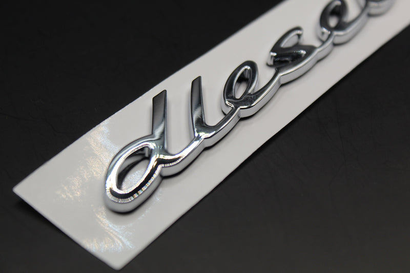 Chrome Silver diesel Badge For Porsche