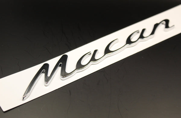 Chrome Silver Macan Badge For Porsche