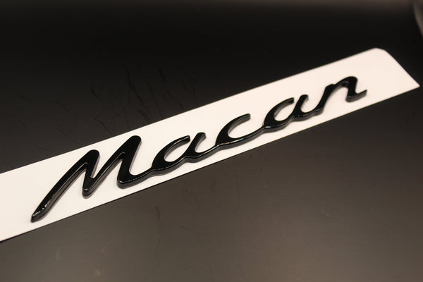 Gloss Black Macan Badge For Porsche