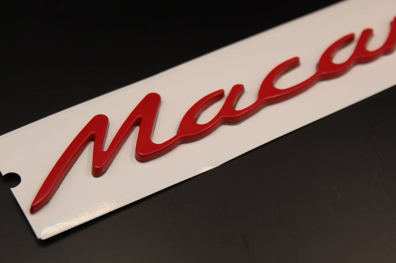 Red Macan Badge For Porsche