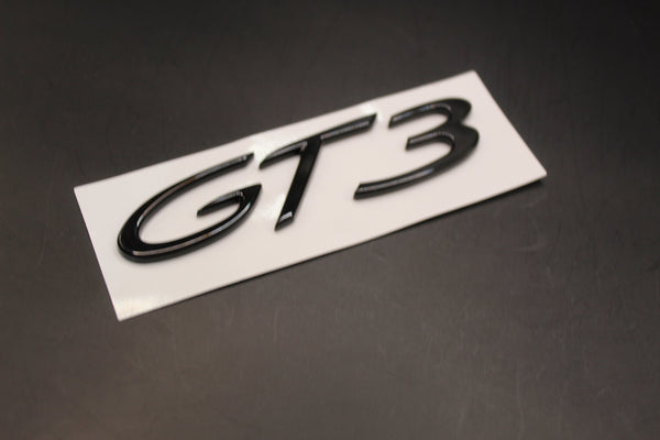 Gloss Black GT3 Badge For Porsche