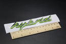 Chrome Silver Lime Green hybrid Badge For Porsche