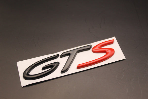 Black/Red GTS Badge For Porsche