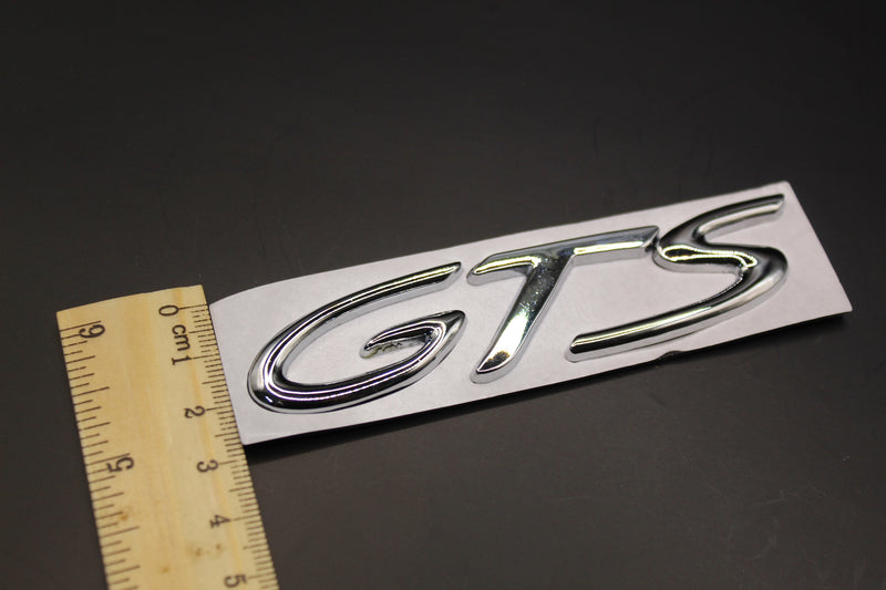 Chrome Silver GTS Badge For Porsche