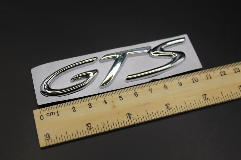 Chrome Silver GTS Badge For Porsche