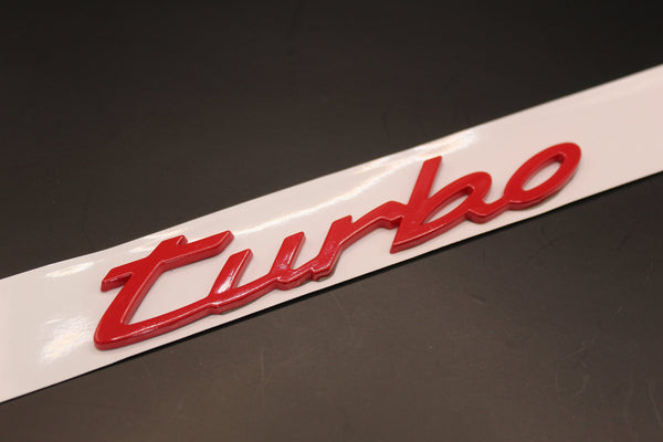 New Style Red turbo Badge For Porsche