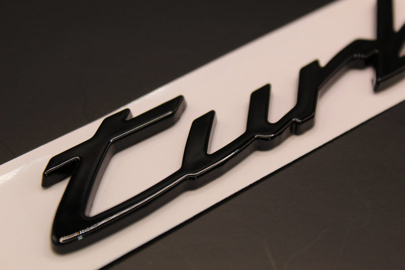 New Style Gloss Black turbo Badge For Porsche