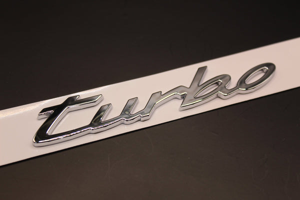 New Style Chrome Silver turbo Badge For Porsche