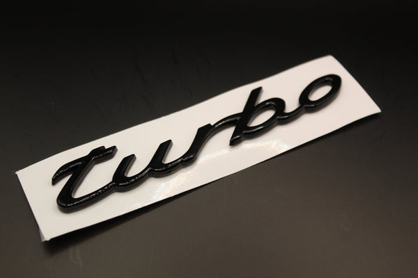 Gloss Black turbo Badge For Porsche