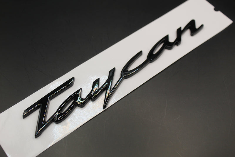 Gloss Black Taycan Badge For Porsche