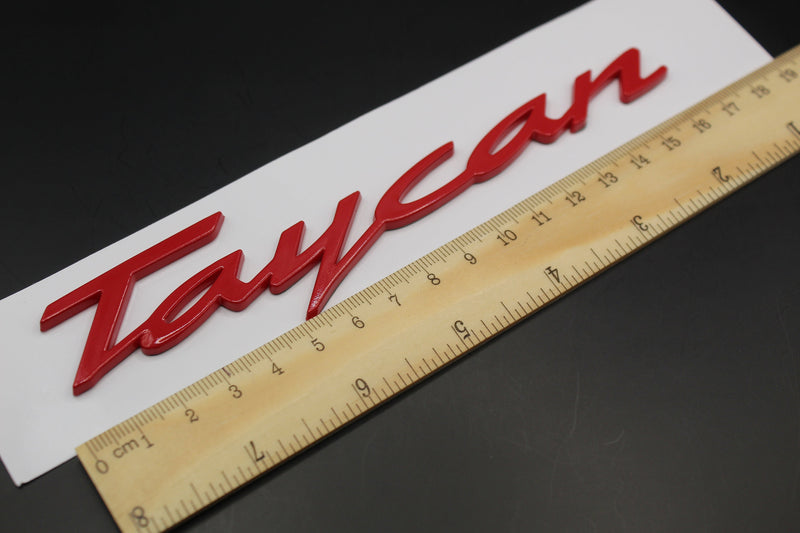 Red Taycan Badge For Porsche