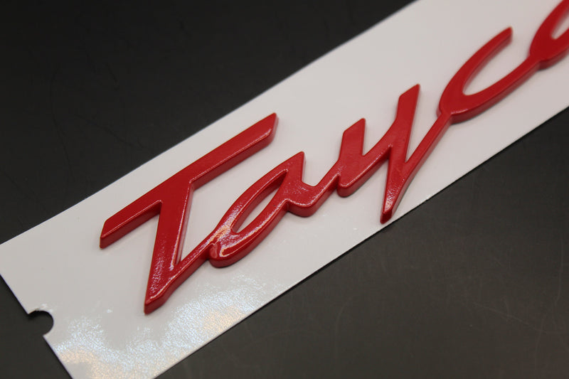 Red Taycan Badge For Porsche