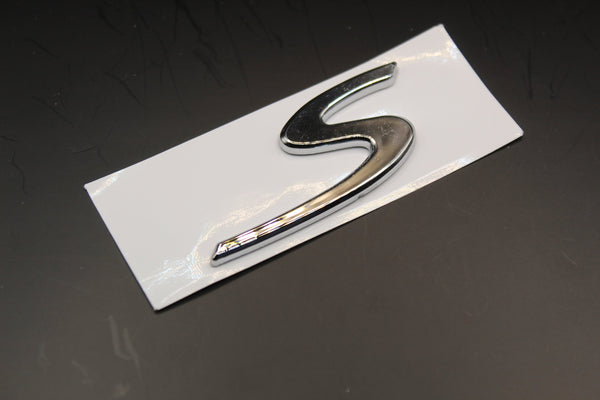 Chrome Silver S Letter Badge For Porsche