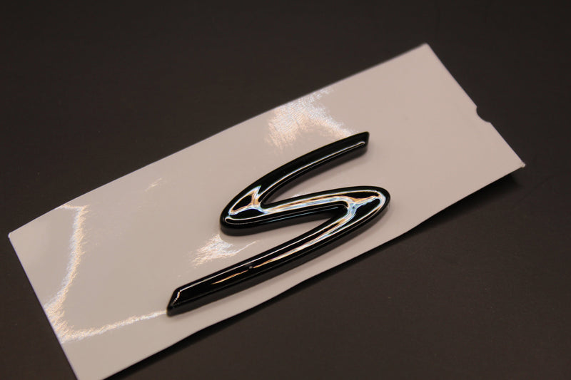 New Style Gloss Black S Letter Badge For Porsche