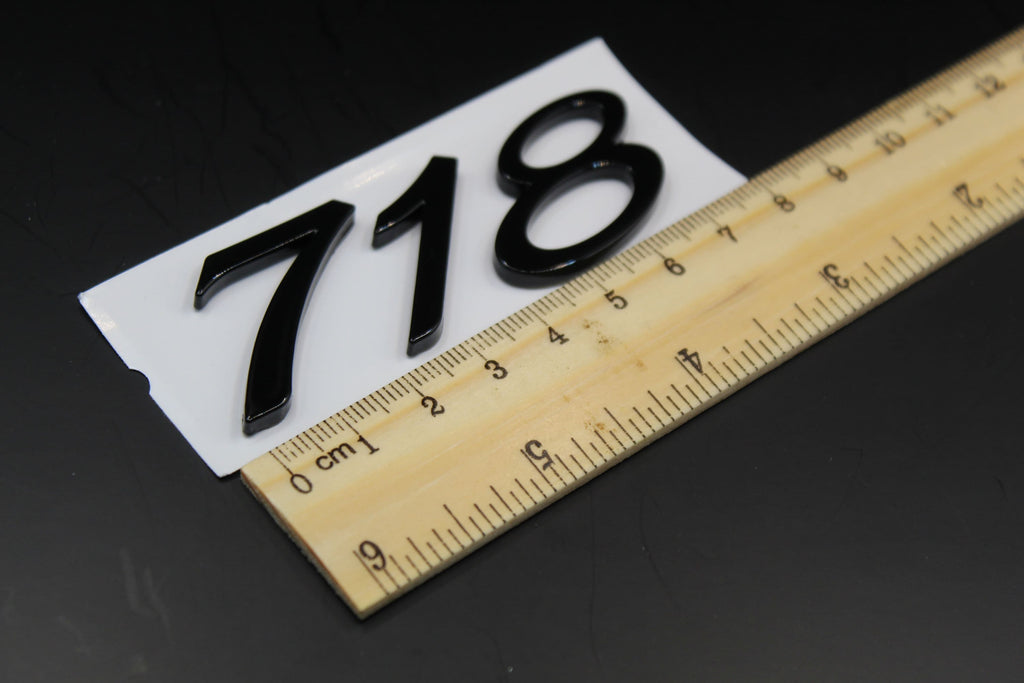 Numberaday 718 Gloss Black 718 Number Badge For Porsche