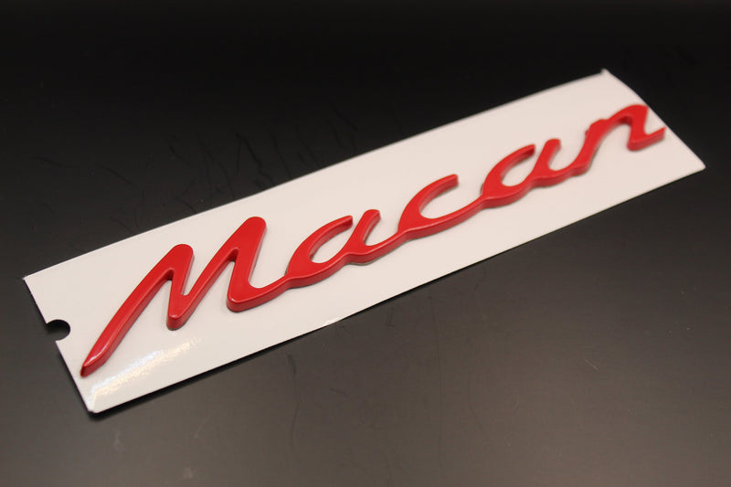 Red Macan Badge For Porsche