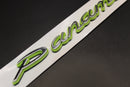 Chrome Silver Lime Green Hybrid/Electric Panamera Badge For Porsche