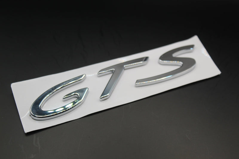 Chrome Silver GTS Badge For Porsche