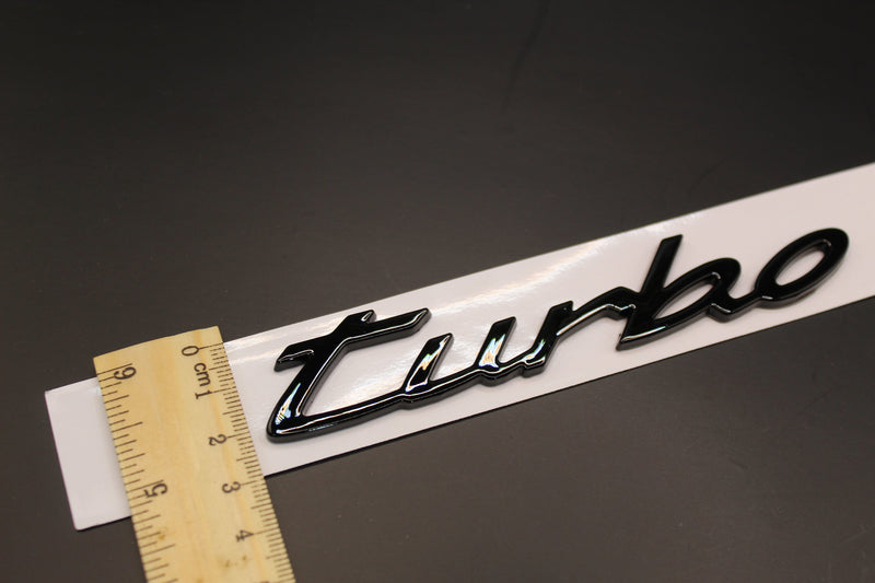 New Style Gloss Black turbo Badge For Porsche