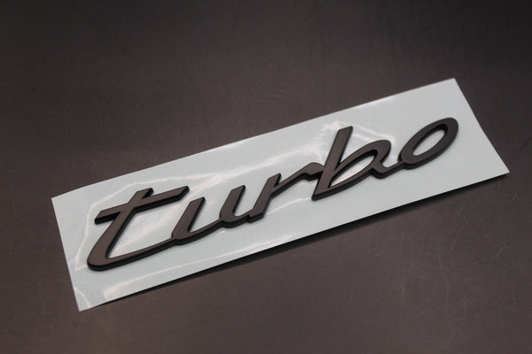 New Style Matte Black turbo Badge For Porsche