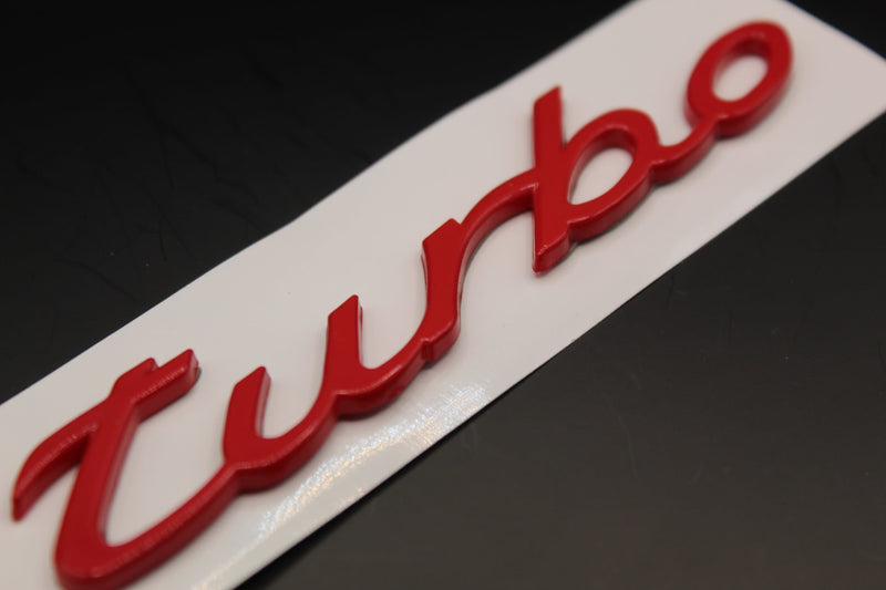 Red turbo Badge For Porsche