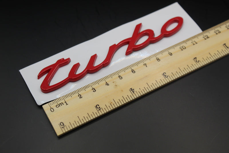 Red turbo Badge For Porsche