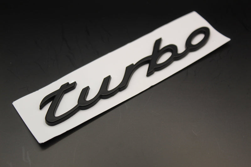 Matte Black turbo Badge For Porsche