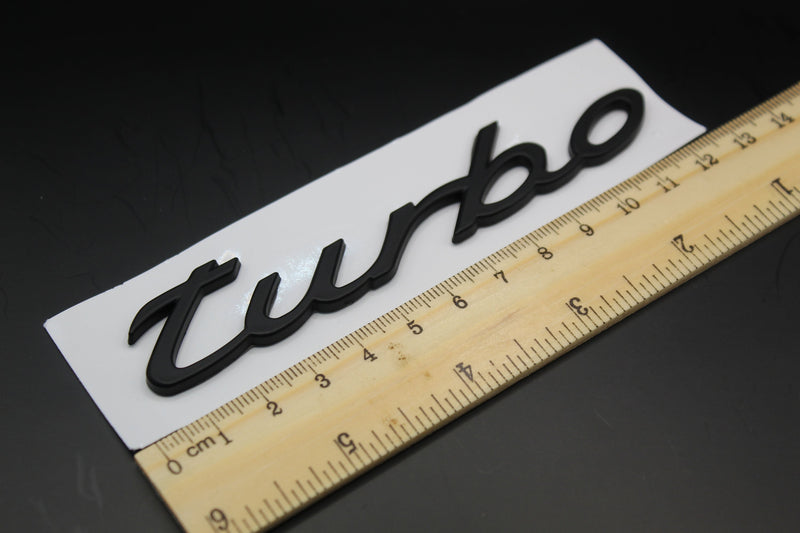 Matte Black turbo Badge For Porsche