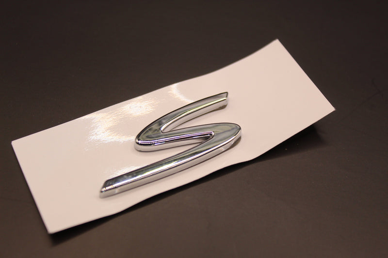 New Style Chrome Silver S Letter Badge For Porsche